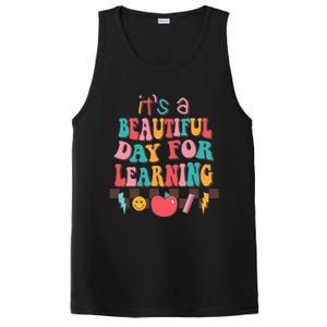 ItS Beautiful Day For Learning Retro Teacher Students PosiCharge Competitor Tank