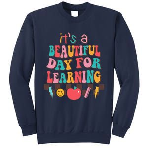 ItS Beautiful Day For Learning Retro Teacher Students Sweatshirt