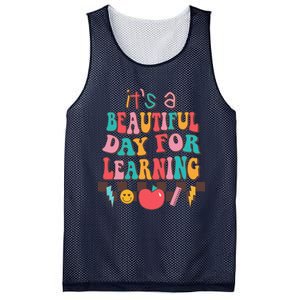 ItS Beautiful Day For Learning Retro Teacher Students Mesh Reversible Basketball Jersey Tank