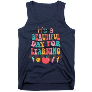 ItS Beautiful Day For Learning Retro Teacher Students Tank Top