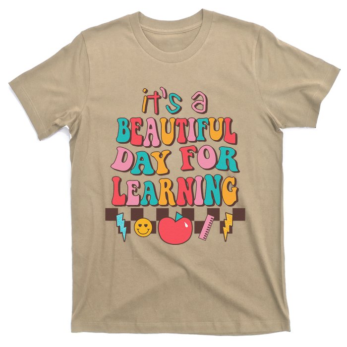 ItS Beautiful Day For Learning Retro Teacher Students T-Shirt