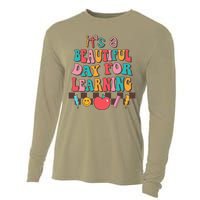 ItS Beautiful Day For Learning Retro Teacher Students Cooling Performance Long Sleeve Crew