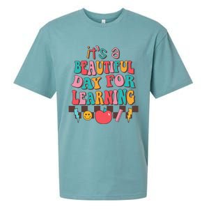 ItS Beautiful Day For Learning Retro Teacher Students Sueded Cloud Jersey T-Shirt