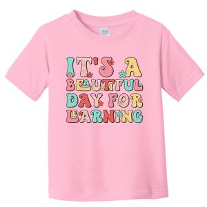 It's Beautiful Day For Learning Retro Teacher Students Wo Toddler T-Shirt