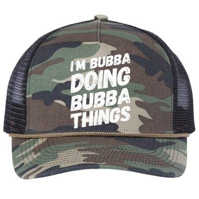 IM Bubba Doing Bubba Things Personalized Name Bubba Gifts Retro Rope Trucker Hat Cap