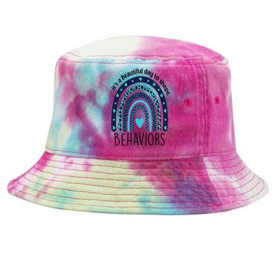 It's Beautiful Day To Shape Behaviors ABA Therapist Rainbow Tie-Dyed Bucket Hat