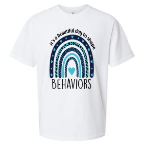 It's Beautiful Day To Shape Behaviors ABA Therapist Rainbow Sueded Cloud Jersey T-Shirt