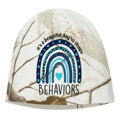 It's Beautiful Day To Shape Behaviors ABA Therapist Rainbow Kati - Camo Knit Beanie