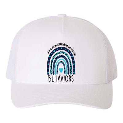 It's Beautiful Day To Shape Behaviors ABA Therapist Rainbow Yupoong Adult 5-Panel Trucker Hat