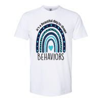 It's Beautiful Day To Shape Behaviors ABA Therapist Rainbow Softstyle CVC T-Shirt