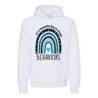 It's Beautiful Day To Shape Behaviors ABA Therapist Rainbow Premium Hoodie