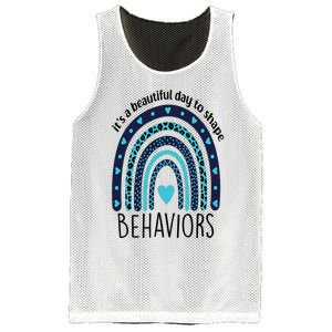 It's Beautiful Day To Shape Behaviors ABA Therapist Rainbow Mesh Reversible Basketball Jersey Tank