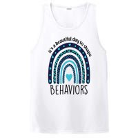 It's Beautiful Day To Shape Behaviors ABA Therapist Rainbow PosiCharge Competitor Tank