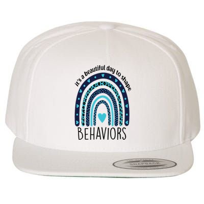 It's Beautiful Day To Shape Behaviors ABA Therapist Rainbow Wool Snapback Cap