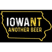 Iowa Beer Distressed Iowa State Map Bumper Sticker