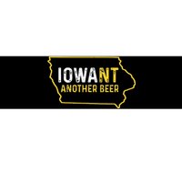 Iowa Beer Distressed Iowa State Map Bumper Sticker