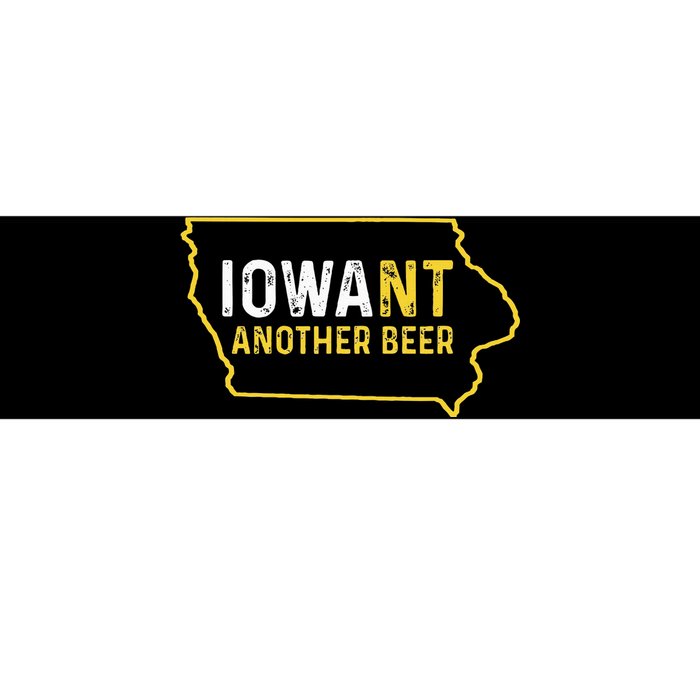 Iowa Beer Distressed Iowa State Map Bumper Sticker