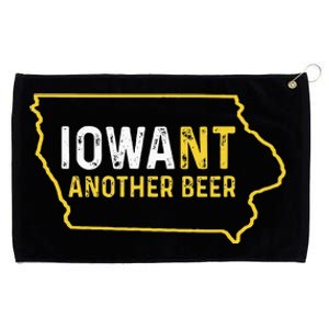 Iowa Beer Distressed Iowa State Map Grommeted Golf Towel