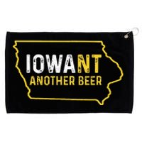 Iowa Beer Distressed Iowa State Map Grommeted Golf Towel