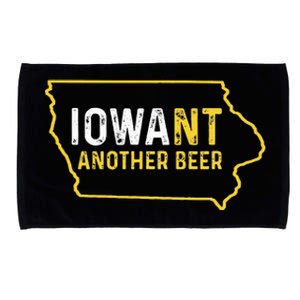 Iowa Beer Distressed Iowa State Map Microfiber Hand Towel