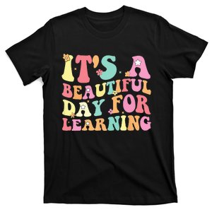 Its Beautiful Day For Learning Retro Teacher Students T-Shirt