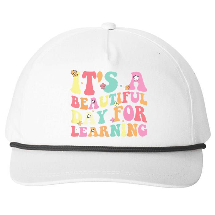 Its Beautiful Day For Learning Retro Teacher Students Snapback Five-Panel Rope Hat