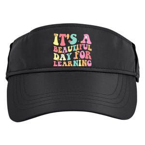 Its Beautiful Day For Learning Retro Teacher Students Adult Drive Performance Visor