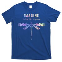 Imagine Boho Dragonfly Tee 60s 70s Retro Groovy Hippy Vibes Funny Gift T-Shirt