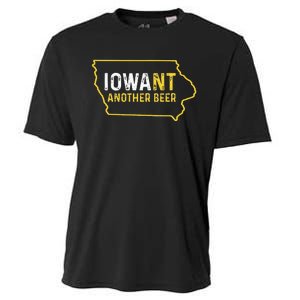 Iowa Beer Distressed Iowa State Map Cooling Performance Crew T-Shirt