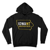 Iowa Beer Distressed Iowa State Map Tall Hoodie