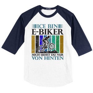 Ice Bin Ebiker Mich Siehst Du Nur Von Hinten Baseball Sleeve Shirt