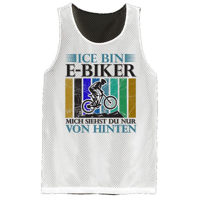 Ice Bin Ebiker Mich Siehst Du Nur Von Hinten Mesh Reversible Basketball Jersey Tank