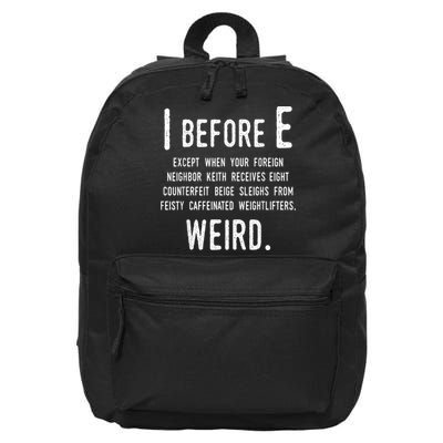 I Before E Funny English Grammar Exceptions To The Rule 16 in Basic Backpack
