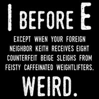 I Before E Funny English Grammar Exceptions To The Rule Bag
