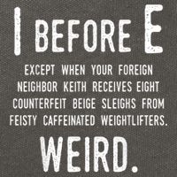 I Before E Funny English Grammar Exceptions To The Rule Cotton Canvas Backpack