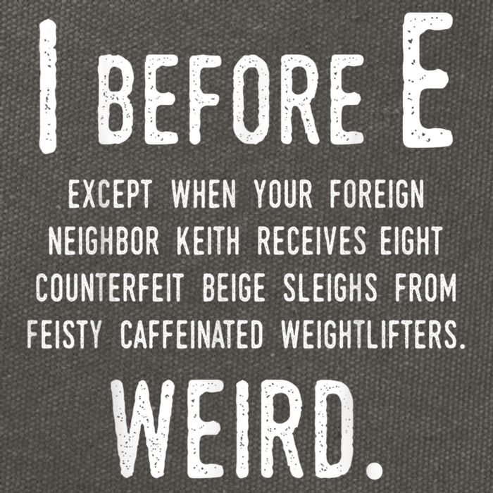 I Before E Funny English Grammar Exceptions To The Rule Cotton Canvas Backpack