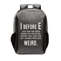 I Before E Funny English Grammar Exceptions To The Rule Vector Backpack
