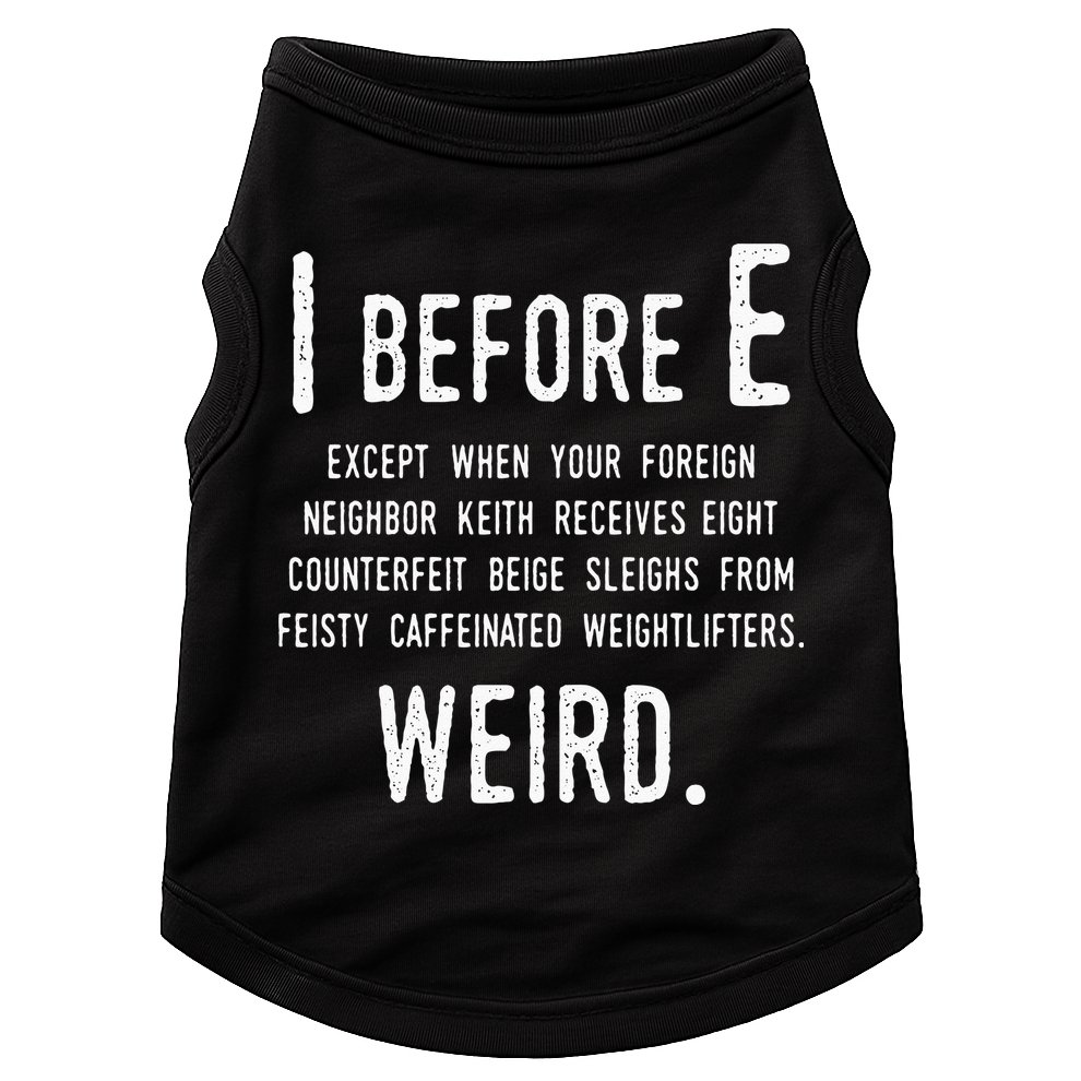 I Before E Funny English Grammar Exceptions To The Rule Doggie Tank