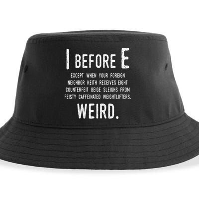 I Before E Funny English Grammar Exceptions To The Rule Sustainable Bucket Hat