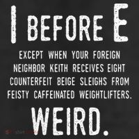 I Before E Funny English Grammar Exceptions To The Rule 11oz C Handle Ceramic Mug