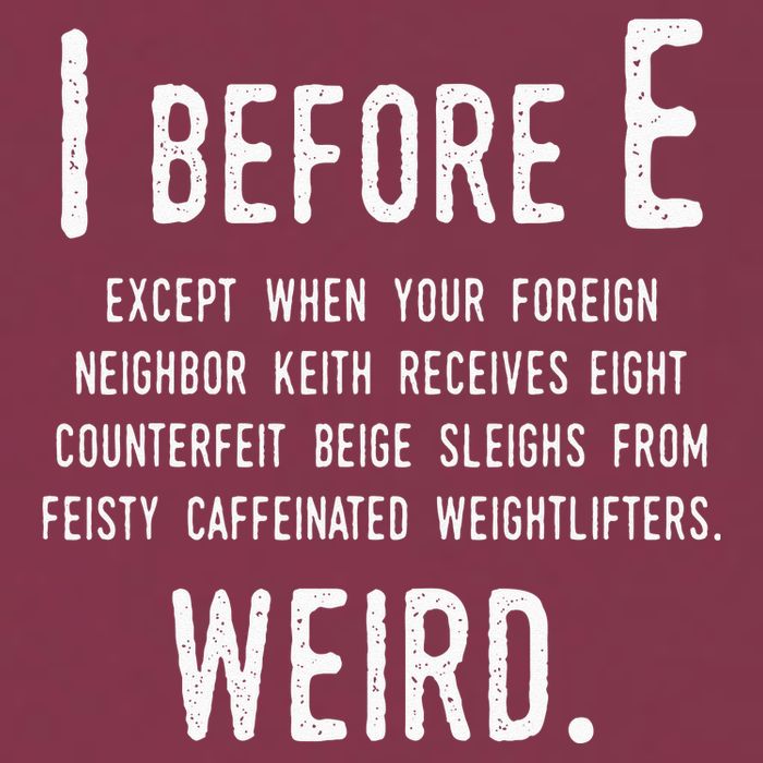 I Before E Funny English Grammar Exceptions To The Rule 16oz Travel Tumbler