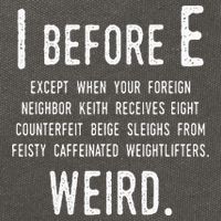 I Before E Funny English Grammar Exceptions To The Rule Cotton Canvas Backpack