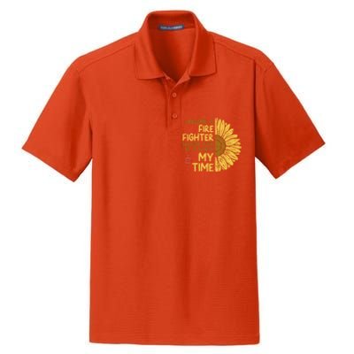 I Became Firefighter Your Life Is Worth My Time Fire Gift Funny Gift Dry Zone Grid Polo