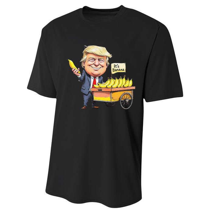 ItS Bananas Funny Trump Bananas Performance Sprint T-Shirt