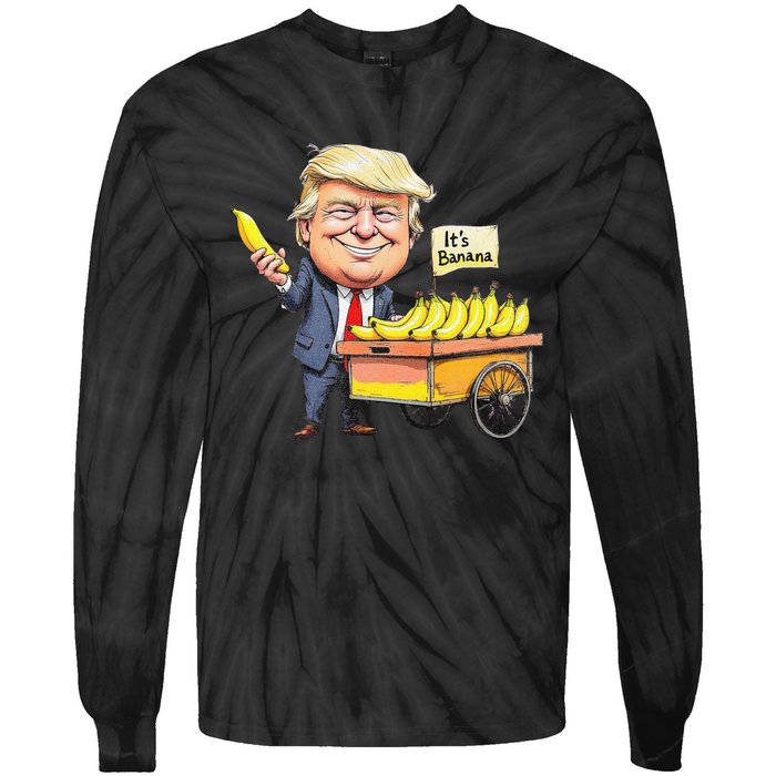 ItS Bananas Funny Trump Bananas Tie-Dye Long Sleeve Shirt