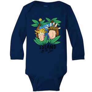 Island Boy Funny Baby Long Sleeve Bodysuit