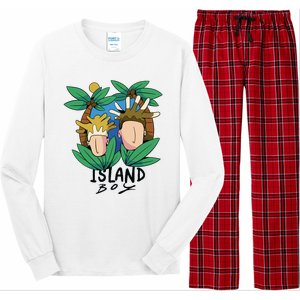 Island Boy Funny Long Sleeve Pajama Set