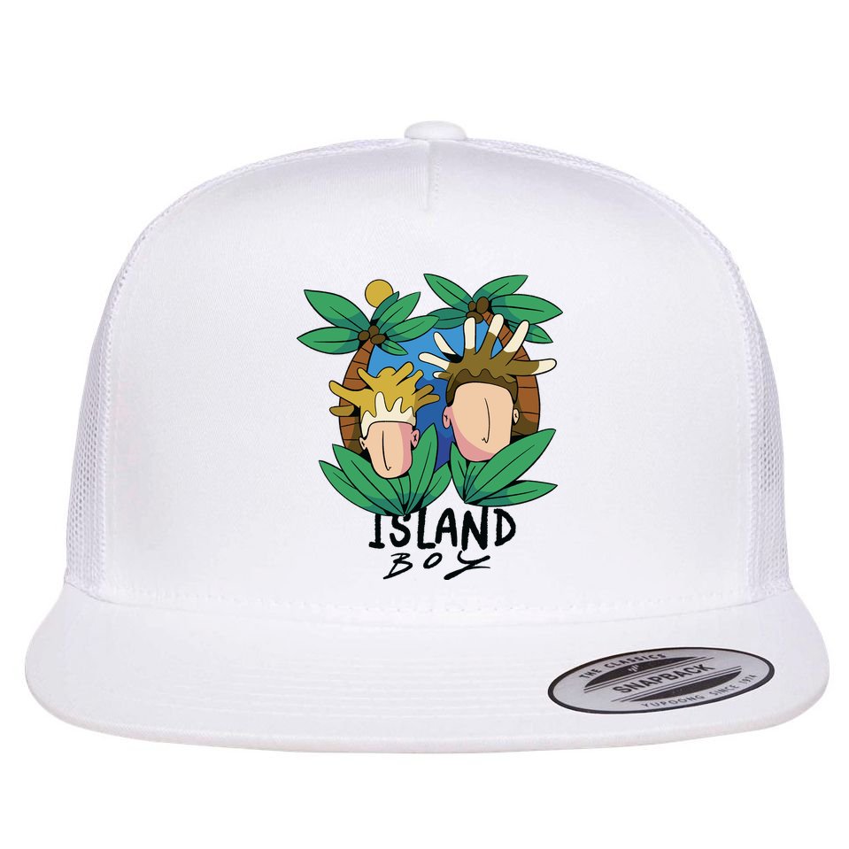 Island Boy Funny Flat Bill Trucker Hat