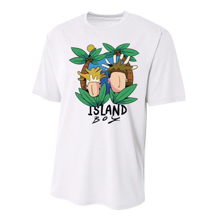 Island Boy Funny Performance Sprint T-Shirt