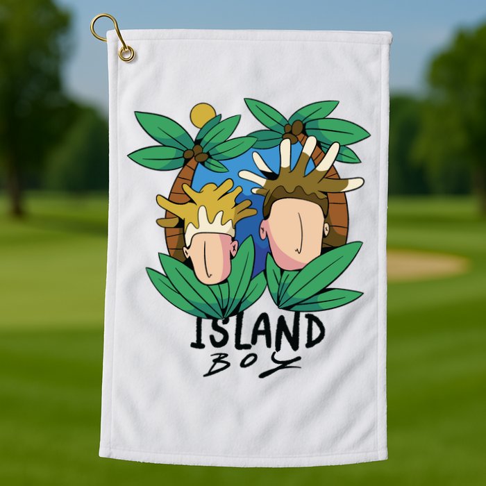 Island Boy Funny Golf Towel